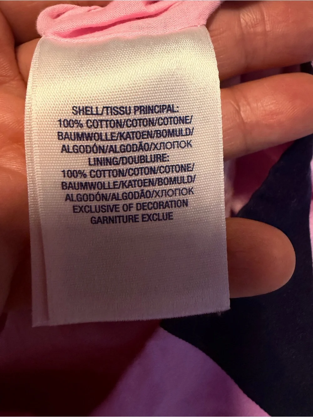 Ralph Lauren Pink and Navy Blue Striped Cotton Dress - Girls